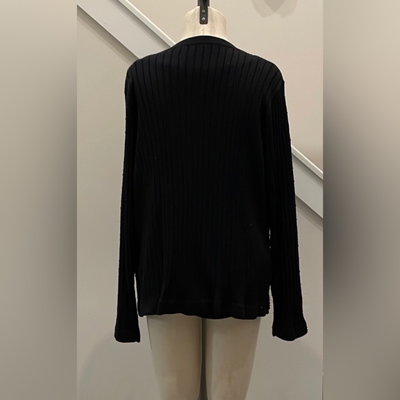 Charter Club black cardigan sweater with sparkles. Size 1X - Picture 5 of 8